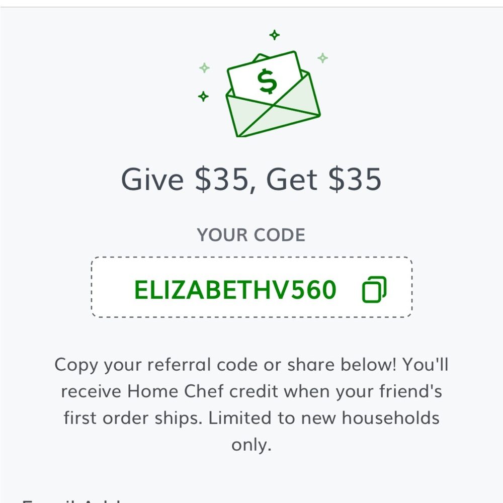 Homechef referral!
